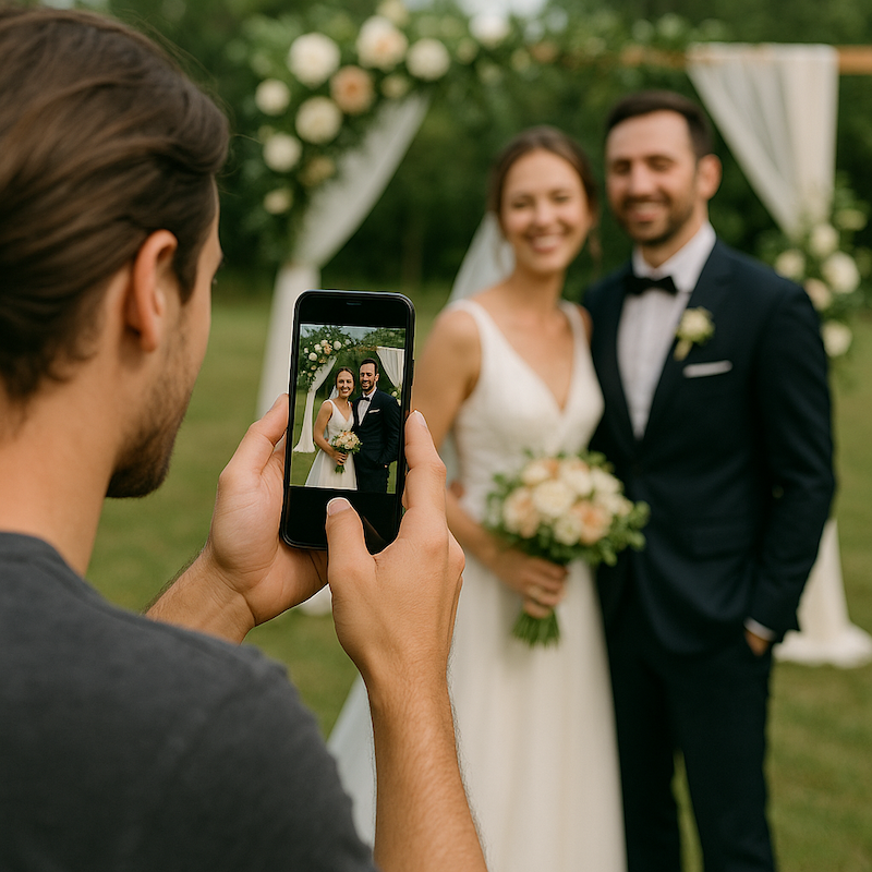 Prise de photo lors d'un mariage avec Event Flash